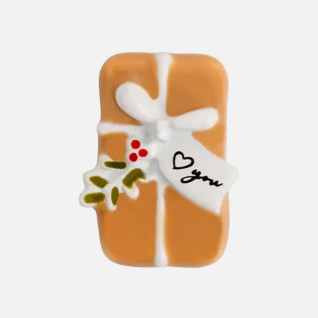Origami Owl Brown Holiday Love You Package Charm